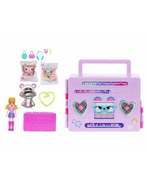 Polly Pocket Disko Dansı Eğlenceli Kıyafetler Oyun Seti HRD65 - Resim 2