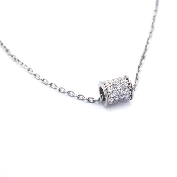 Zirkon Taşlı Gümüş Kolye GK-301 - Resim 4