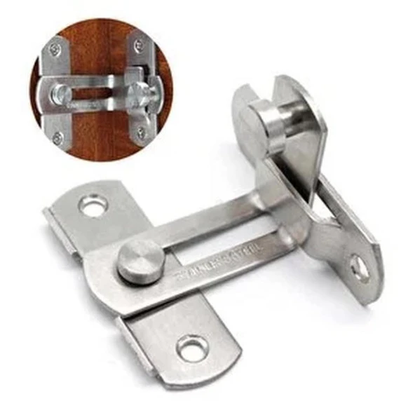 KÖSEOĞLU Fransız Kilidi Bahçe Kapısı Mandalı BOYASIZ 90 DERECE 2 ADET