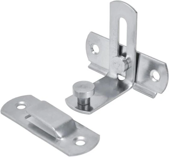 KÖSEOĞLU Fransız Kilidi Bahçe Kapısı Mandalı BOYASIZ 90 DERECE 2 ADET - 2