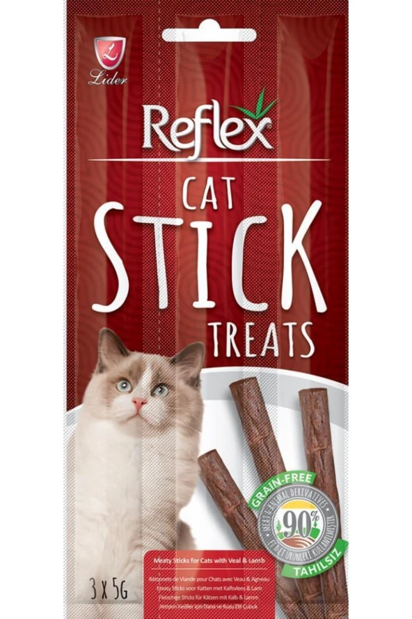 Reflex Sticks Kedi Ödülü Biftek ve Kuzulu 3x5 Gr
