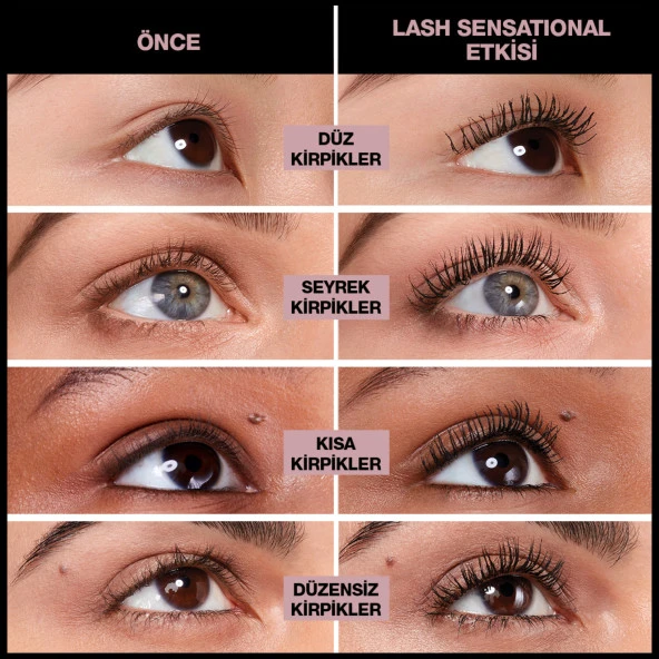 Maybelline New York Lash Sensational Yelpaze Etkili Intense Black Maskara - Ekstra Siyah - 2