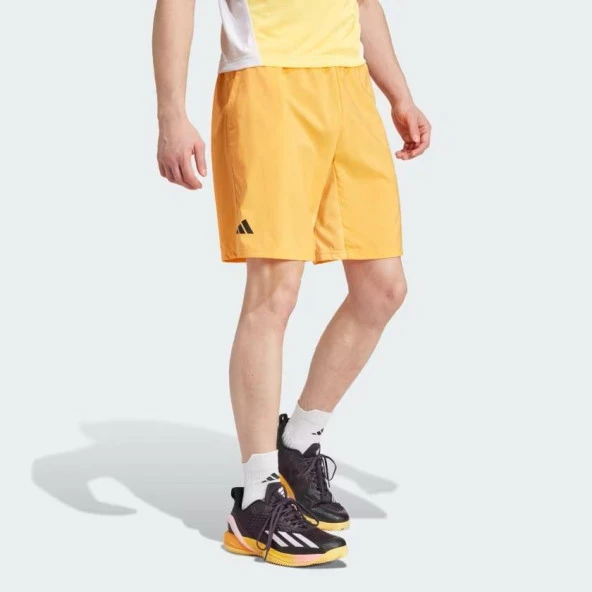 Adidas IP1889 - 9 Club 3-Stripes Tenis Shorts Erkek Sarı Şort