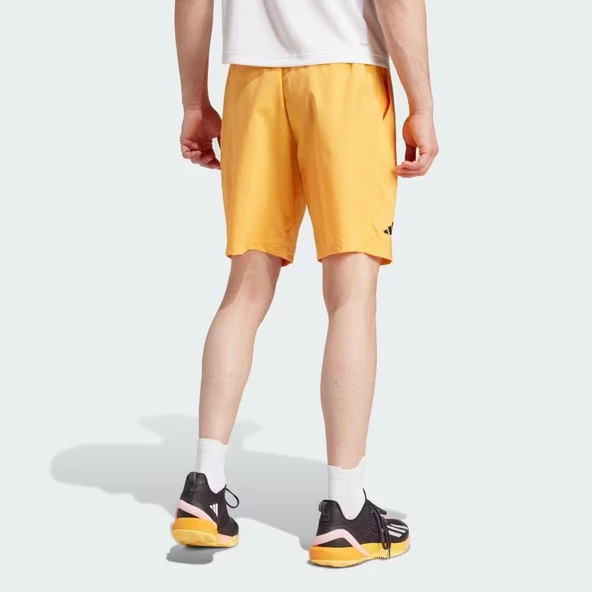 Adidas IP1889 - 9 Club 3-Stripes Tenis Shorts Erkek Sarı Şort - 3