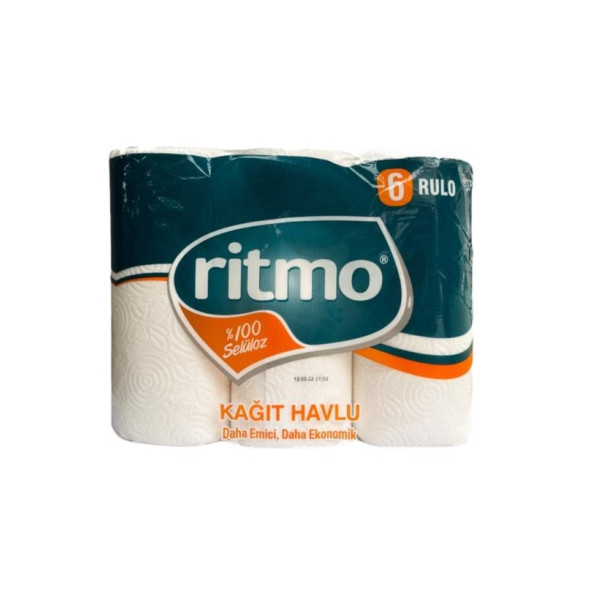 Ritmo 6'lı Kağıt Havlu+Simpak Yumuşatıcı 1500 Ml+Simpak Asprin 750 ml (3'lü Set) - 3