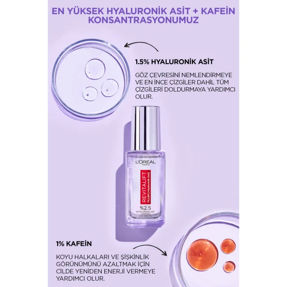 L'oreal Paris Revitalift Filler Göz Çevresini Aydınlatıcı, Koyu Halka Görünümünü Azaltan Göz Serumu 20Ml - 5