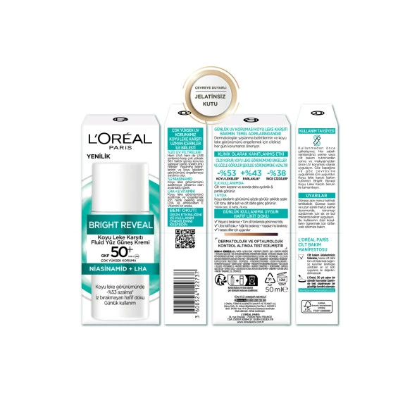 L'oreal Paris Bright Reveal Spf 50+ Koyu Leke Karşıtı Fluid Günlük Yüz Güneş Kremi 50Ml - 8