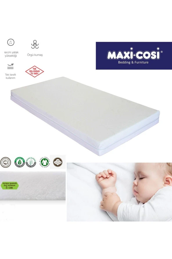 Maxi-Cosi 60x110 Cm Cotton  Thermo Oyun Parkı Yatağı Termo Sepet Beşik Yatağı - 5