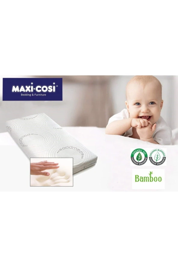 55X110 MAXİ-COSİ BAMBOO VİSCO BEBEK YATAĞI 55*110 PARK BEŞİK YATAĞI 55x110 VİSCO YATAK - 3