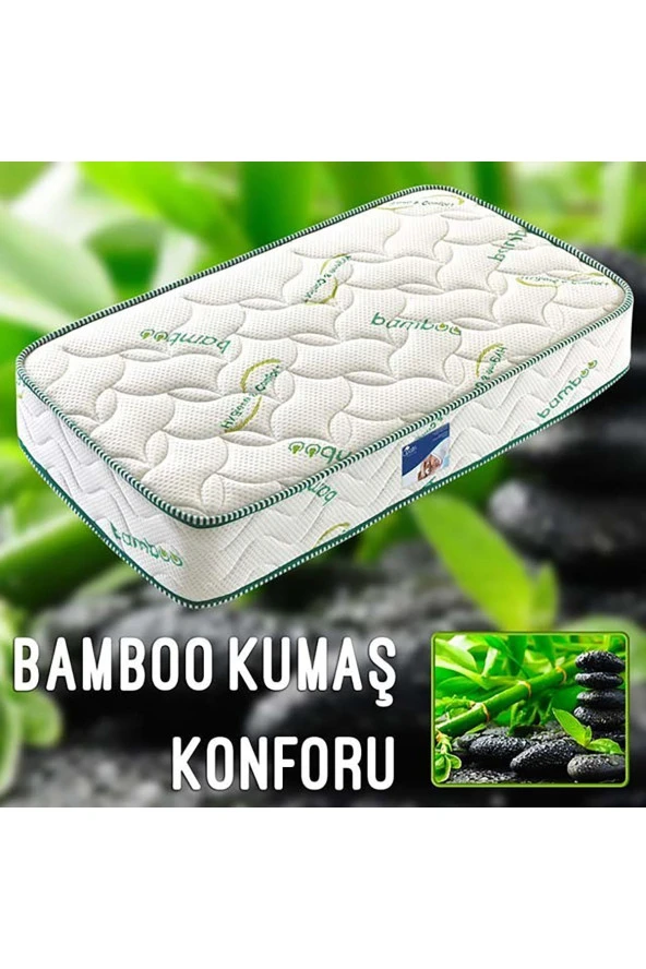 Bamboo Ortopedik Yaylı Yatak Tek Kişilik Yatak Çocuk Yatakları - 2
