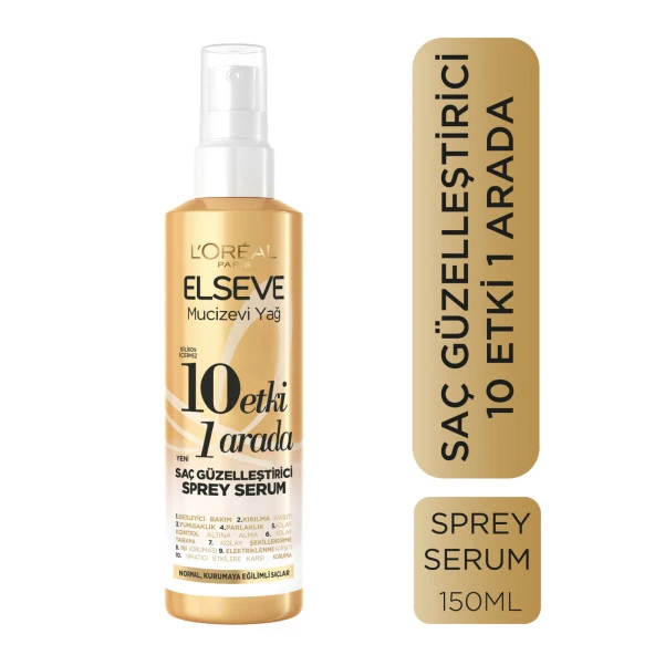 L'oréal Paris Elseve Mucizevi Yağ 10 Etki 1 Arada Saç Güzelleştirici Sprey Serum 150Ml