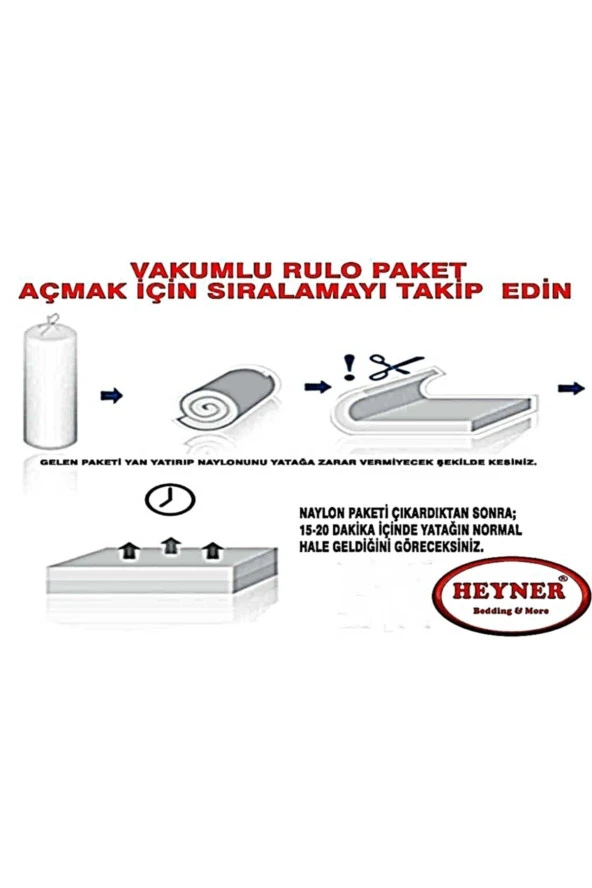 Bambu 7 CM Visco Yatak Pedi Fermuarlı Visco Ped - 3
