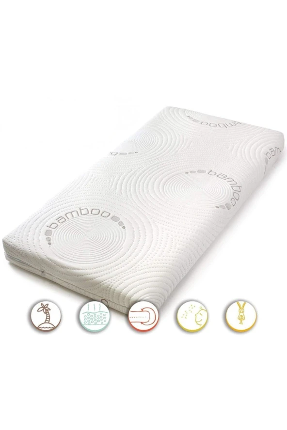 75X120 MAXİ-COSİ BAMBOO VİSCO BEBEK YATAĞI 75*120 PARK BEŞİK YATAĞI 75x120 VİSCO YATAK - Resim 2
