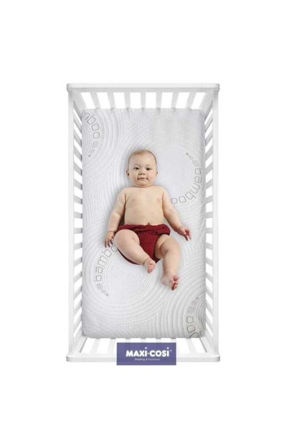 75X120 MAXİ-COSİ BAMBOO VİSCO BEBEK YATAĞI 75*120 PARK BEŞİK YATAĞI 75x120 VİSCO YATAK - Resim 3