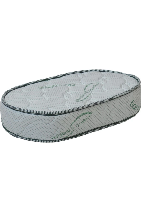 45X80 OPALİN Ahşap Sepet Beşik Yatağı Bamboo Oval Beşik Yatağı