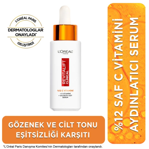 L'Oréal Paris Revitalift Clinical %12 Saf C Vitamini Aydınlatıcı Serum 30ml