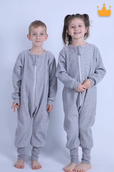 Begisa 2-8 Yaş 1.5 Tog Kapitone Çocuk Uyku Tulumu Unisex Uzun Kollu Uyku Tulumu - 2
