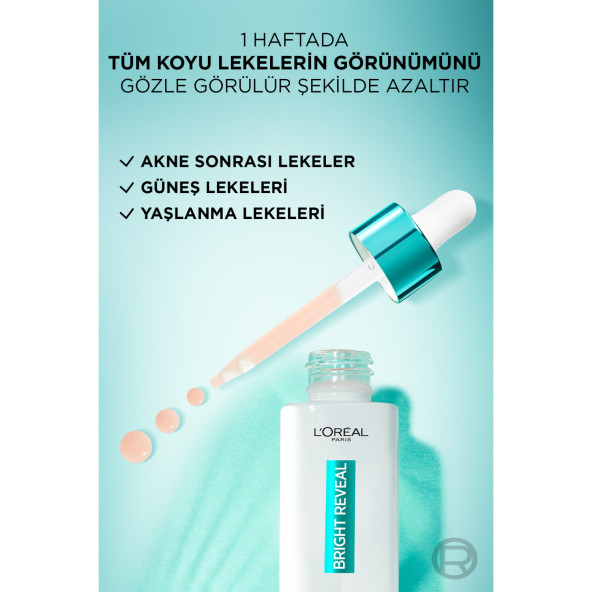 L'oreal Paris Bright Reveal Sivilce, Güneş, Yaşlanma Lekelerinde Etkili Koyu Leke Karşıtı Serum 10% Niasinamid - 4