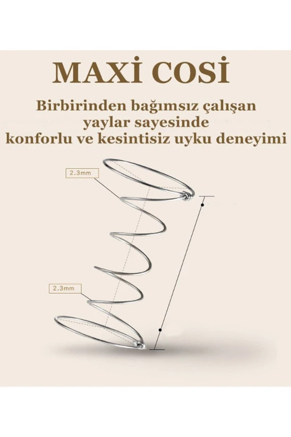 Maxi Cosi Sweet Cotton 50x90 Cm Ortopedik Yaylı Yatak Ortopedik Lüx Cotton 50X90 Yaylı Yatak - Resim 5