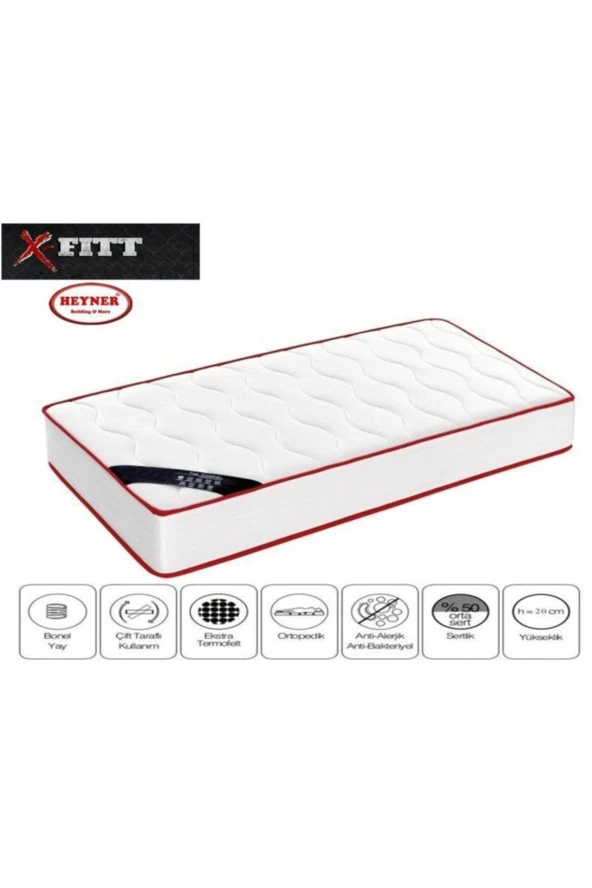 X-Fittbed 70x100 Cm Ortopedik Yaylı Yatak Ortopedik Lüx Su Yolu Cotton 70X100 Yaylı Yatak - 2