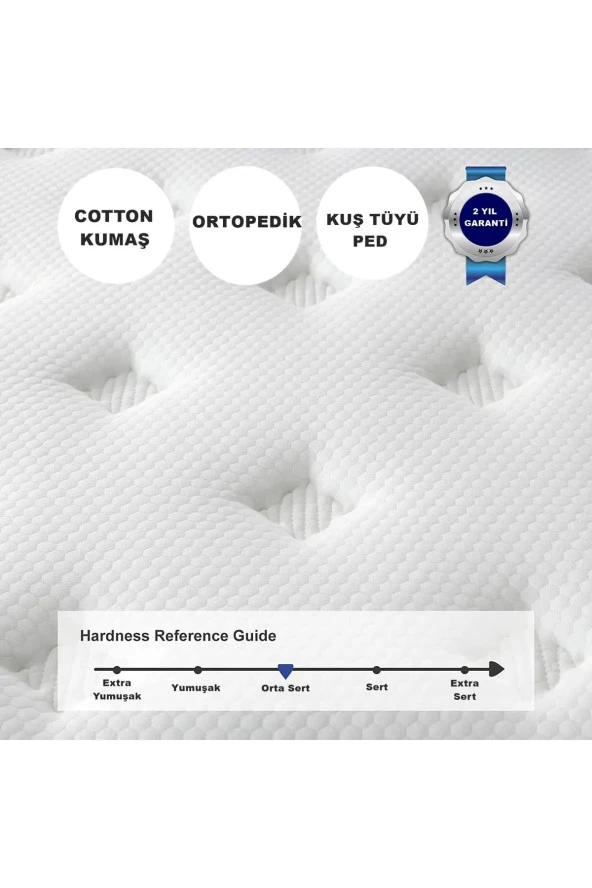 Yaylı Yatak Kuş Tüyü Pedli Yatak Tek Kişilik Çift Kişilik Çocuk Yatakları - Resim 4