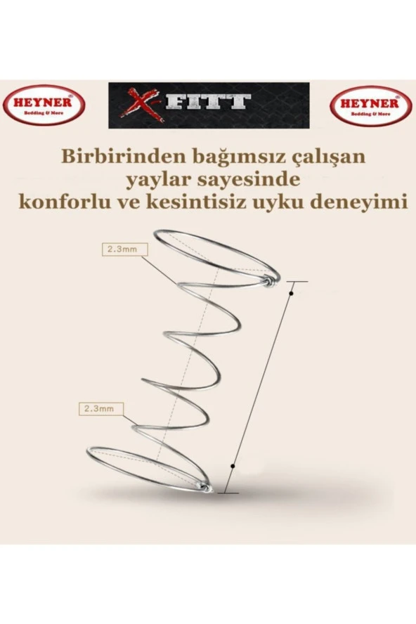 X-Fittbed 60x130 Cm Ortopedik Yaylı Yatak Ortopedik Lüx Su Yolu Cotton 60X130 Yaylı Yatak - Resim 3