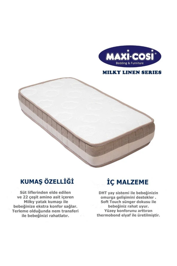 Maxi-Cosi 70x170 Cm  Milky Ortopedik Yaylı Yatak - Resim 4