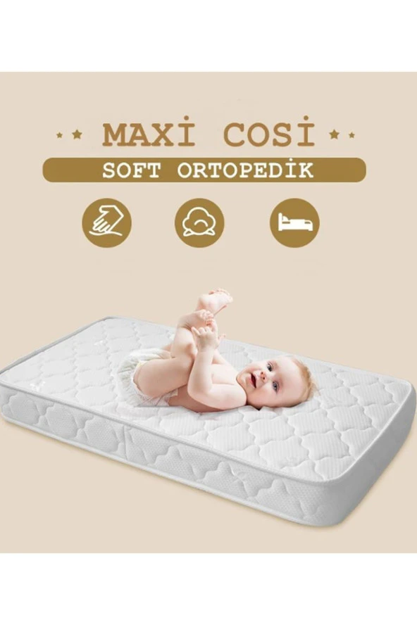 Maxi Cosi Sweet Cotton 60x170 Cm Ortopedik Yaylı Yatak Ortopedik Lüx Cotton 60X170 Yaylı Yatak - Resim 2