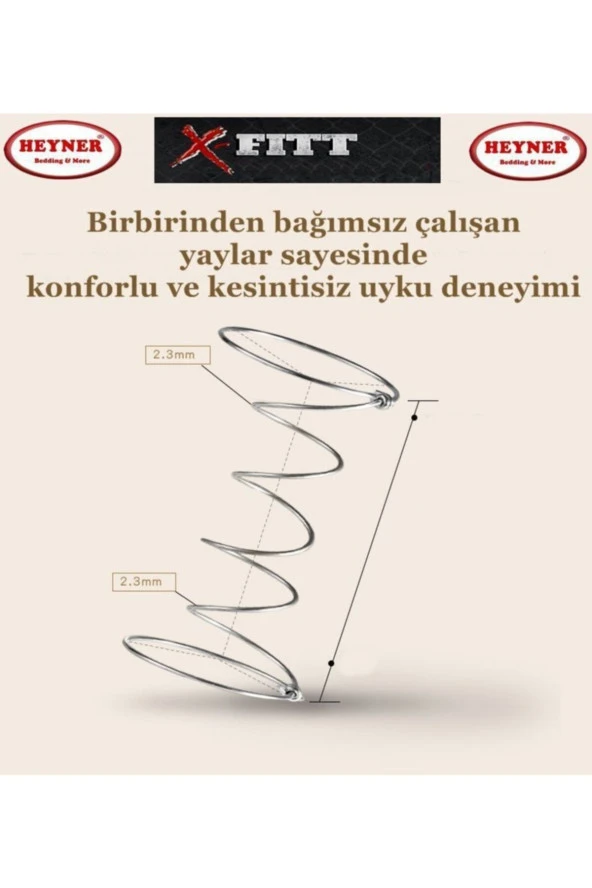 X-Fittbed 80x150 Cm Ortopedik Yaylı Yatak Ortopedik Lüx Su Yolu Cotton 80X150 Yaylı Yatak - Resim 3