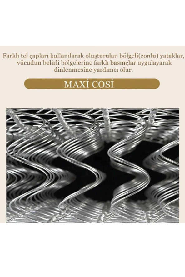 Maxi Cosi Sweet Cotton 90x180 Cm Ortopedik Yaylı Yatak Ortopedik Lüx Cotton 90X180 Yaylı Yatak - Resim 6