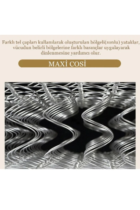 Maxi Cosi Sweet Cotton 90x190 Cm Ortopedik Yaylı Yatak Ortopedik Lüx Cotton 90X190 Yaylı Yatak - Resim 6