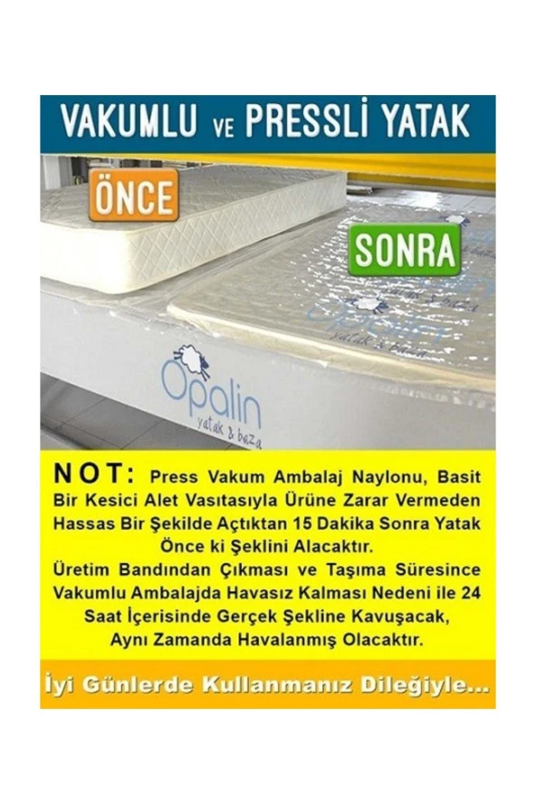 Aloe vera Ortopedik Yaylı Yatak 90x180 Cm - Resim 5