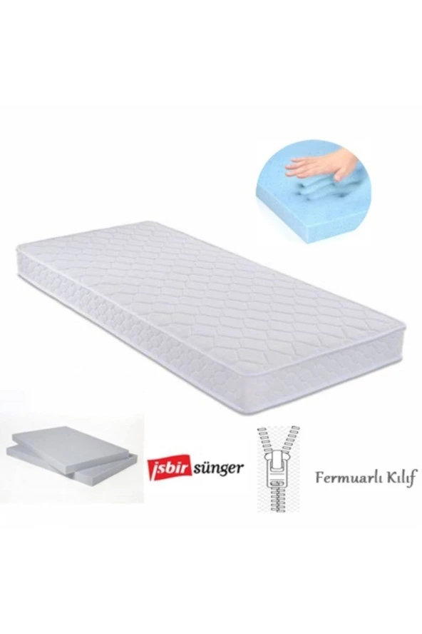 90x190 Opalin Jakarlı Visco Fermuarlı Yatak Tek Kişilik 13 cm - Resim 2