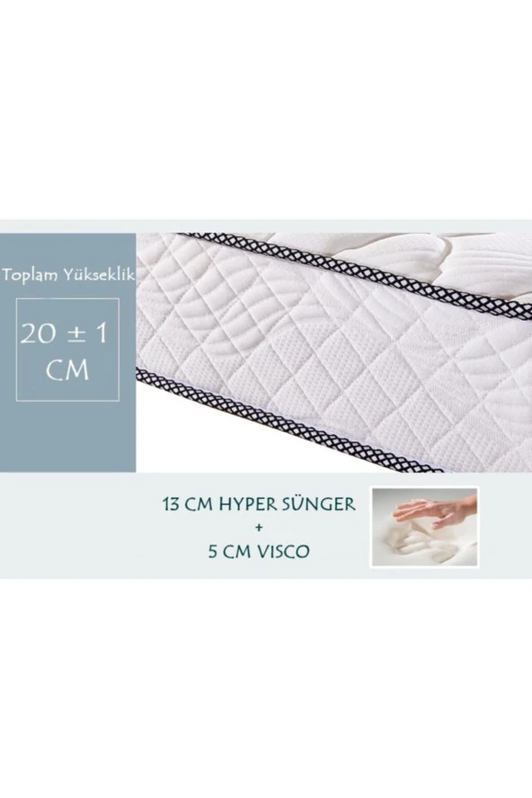 90x200 Balanced Cotton Ortopedik Visco Yatak - Resim 4