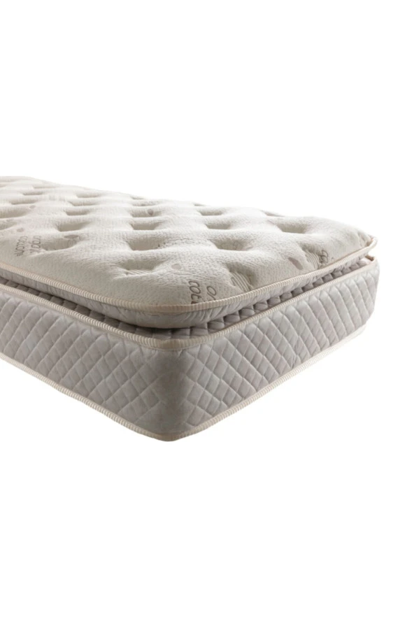 Golden 90x190 Ortopedik Yaylı Yatak Kuş Tüyü Pedli Organic Cotton Yaylı Yatak - 3