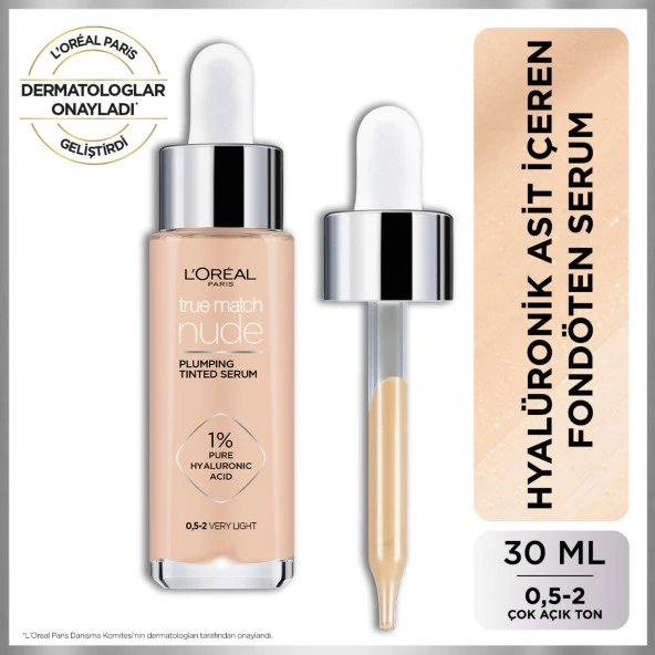 L'Oréal Paris True Match Nude Fondöten Serum 0.5-2 Very Light