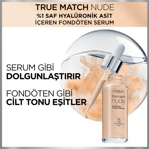 L'Oréal Paris True Match Nude Fondöten Serum 0.5-2 Very Light - 4