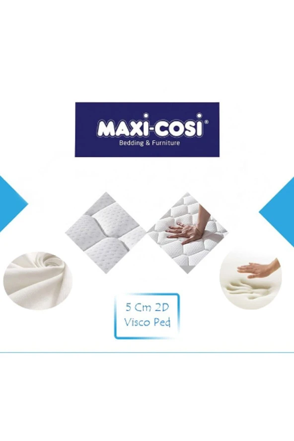 Maxi-Cosi 90x185 Cotton Ortopedik Yatak Şiltesi Visco Yatak Pedi