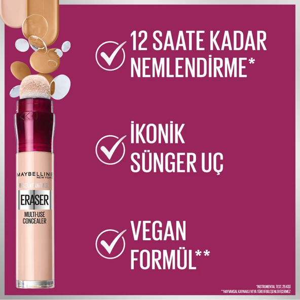 Maybelline New York Instant Anti Age Eraser Kapatıcı - 02 Nude - 10