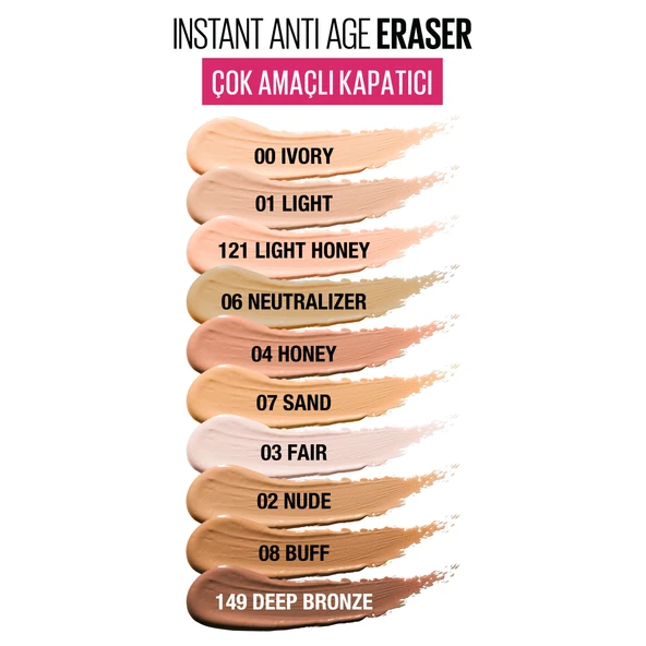 Maybelline New York Instant Anti Age Eraser Kapatıcı - 02 Nude - 9