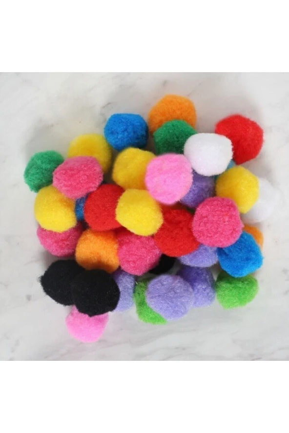 Ponpon 30 mm 15 Li 1 Paket Karışık Renk ürün görseli