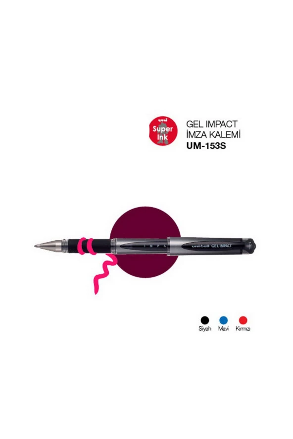 Gel Impact 1.0 Imza Kalemi  Mavi - Resim 2