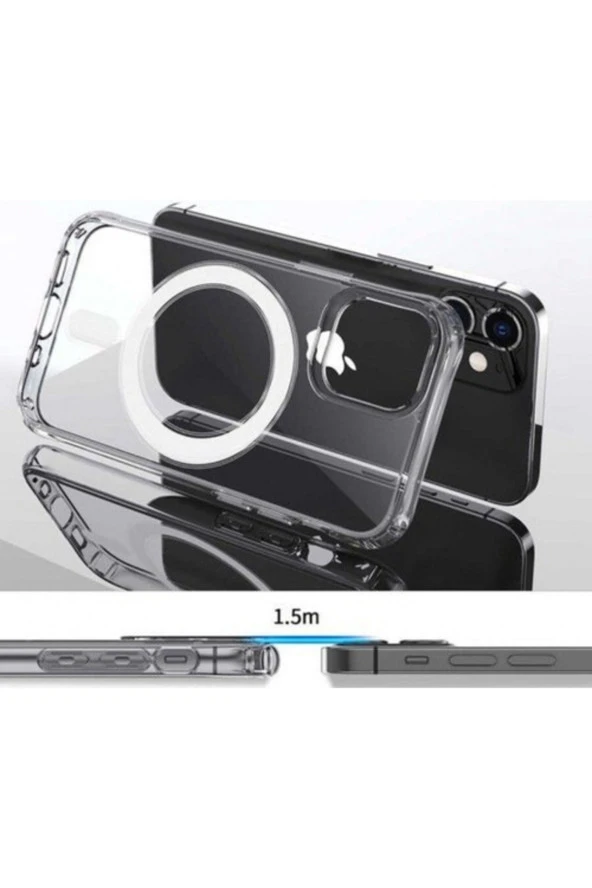 Apple Iphone 13 Pro Max Uyumlu Kılıf Magsafe Wireles Şarj Özellikli Şeffaf Kılıf ürün görseli