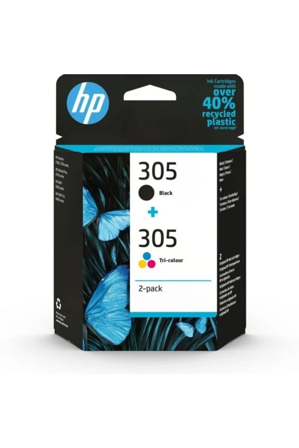 305 Black Color Siyah Renkli Multi Paket 6Zd17Ae / Hp - 1