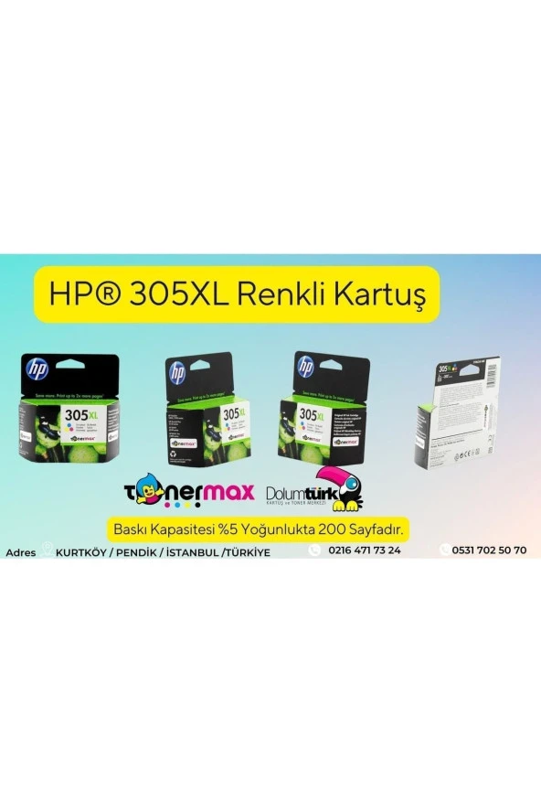Deskjet 2720  Kartuş / 305xl Avantaj Paket Siyah Ve Renkli Kartuş - Resim 2