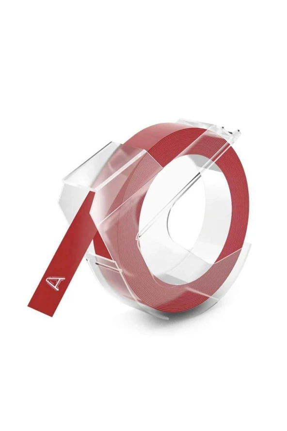 9 Mm X 3 Metre Kırmızı  Kabartma Şerit - Resim 2