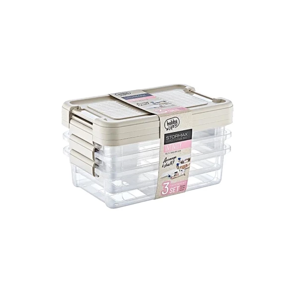 Hobby Life Infinity Kilitli Saklama Kabı Seti 3 x 0,80 L