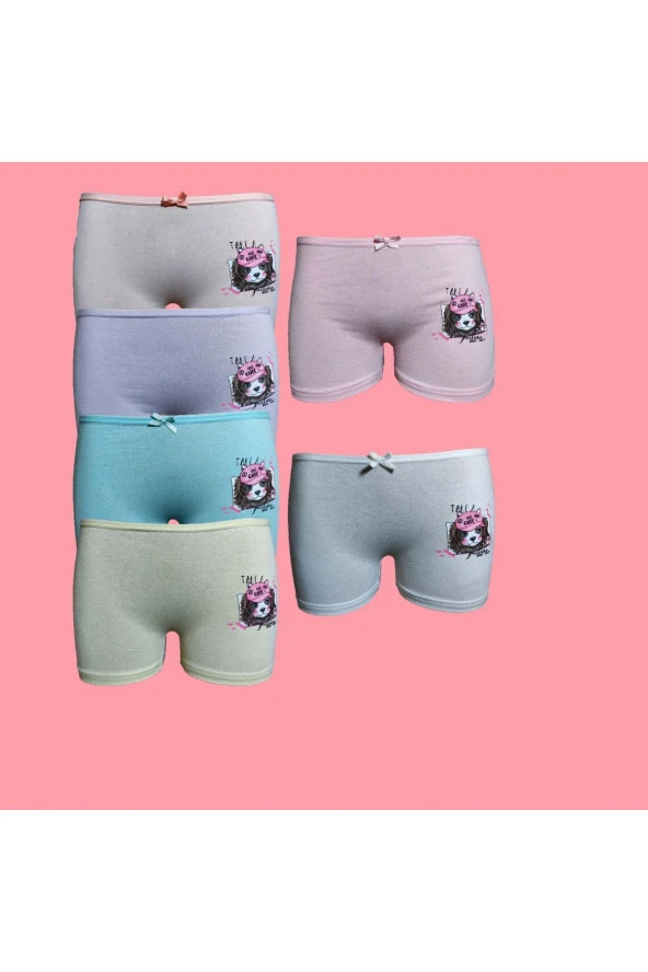 6 Lı Kız Çocuk Boxer - Resim 3