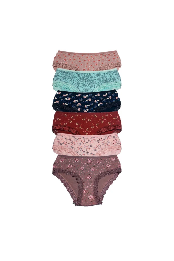 KADIN DESENLİ İÇ KÜLOT 6Lİ ürün görseli