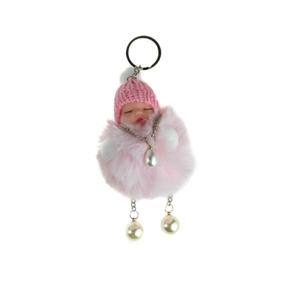 Uyuyan Bebek Anahtarlık Yumuşak Tüylü 10 Cm - 3